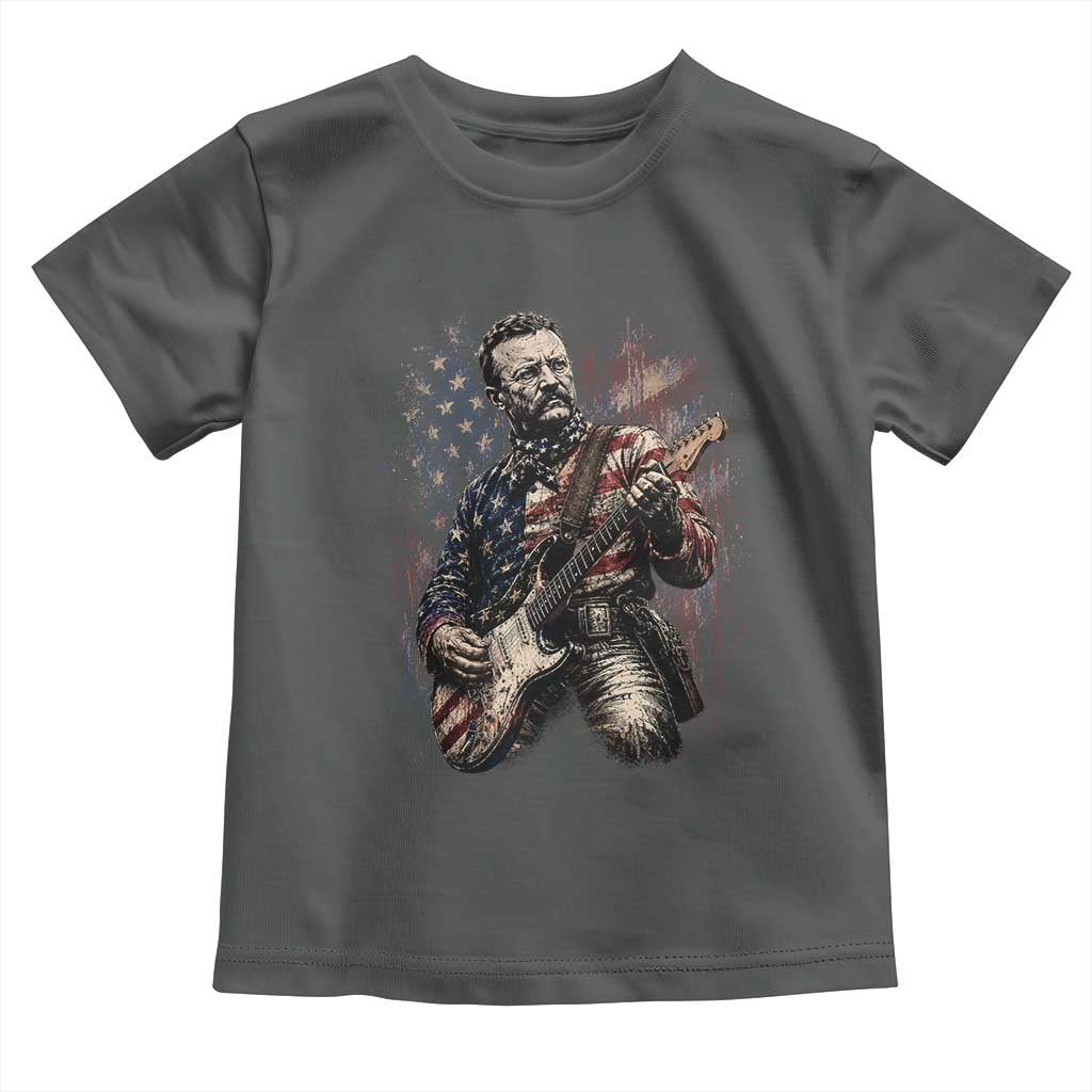 Teddy Roosevelt Playing Guitar 4th of July Toddler T Shirt