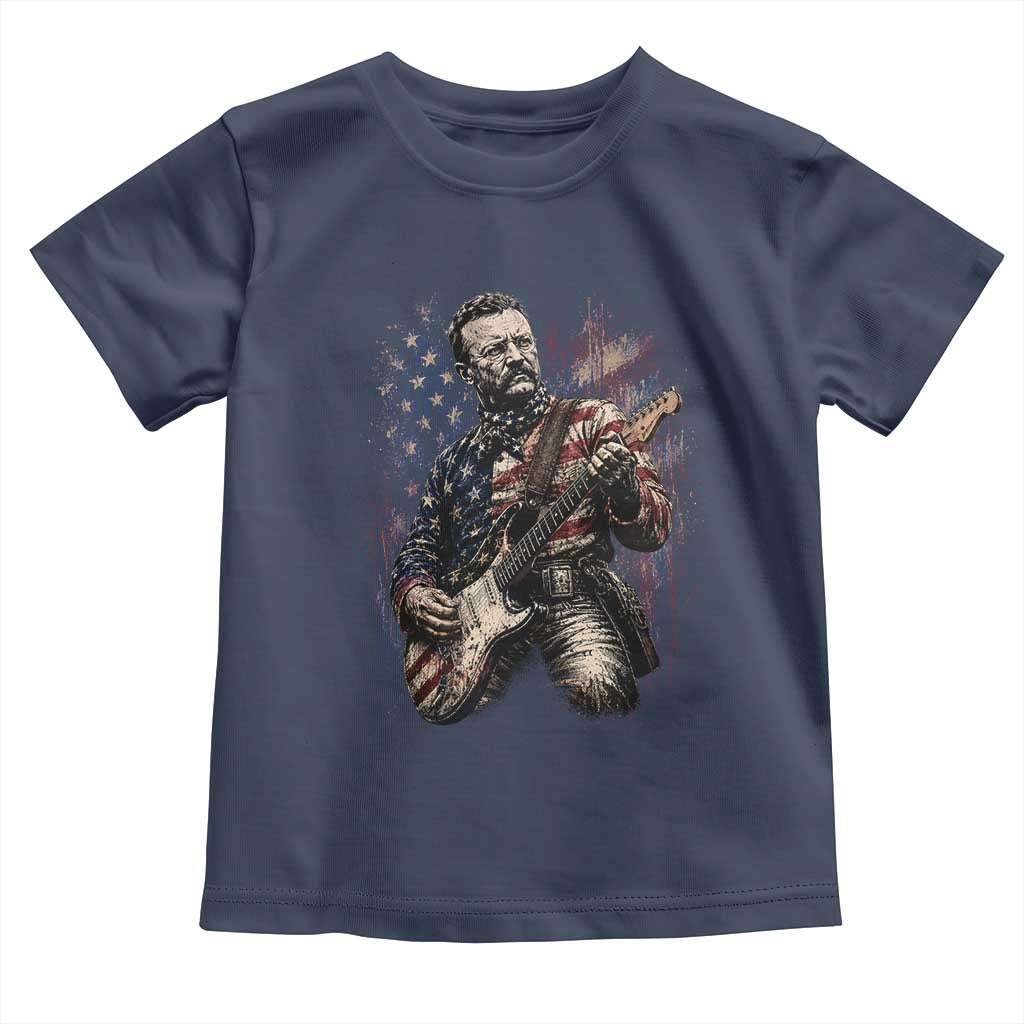 Teddy Roosevelt Playing Guitar 4th of July Toddler T Shirt