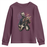 Teddy Roosevelt Playing Guitar 4th of July Youth Sweatshirt