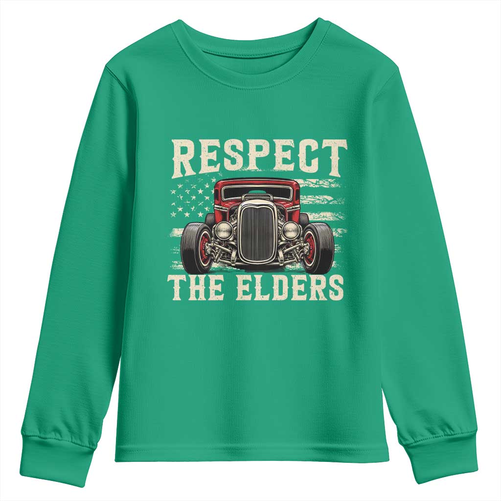 Respect The Elders Youth Sweatshirt 1932 American Classic Hotrod