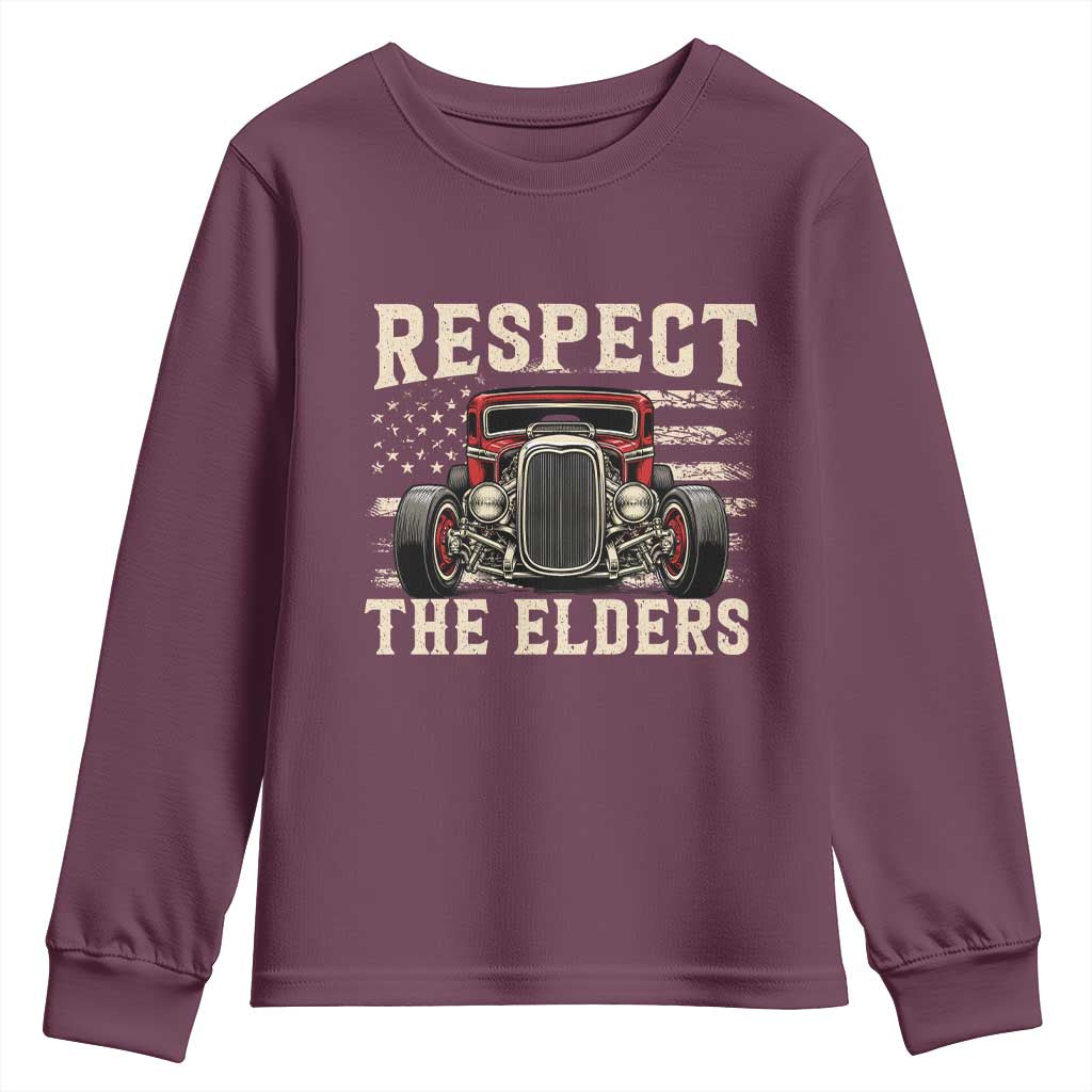 Respect The Elders Youth Sweatshirt 1932 American Classic Hotrod