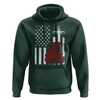 Classic Big Block Blower Hoodie Patriotic Racing Engine American Flag Christian Cross
