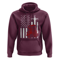 Classic Big Block Blower Hoodie Patriotic Racing Engine American Flag Christian Cross