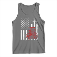 Classic Big Block Blower Tank Top Patriotic Racing Engine American Flag Christian Cross