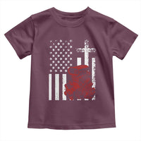 Classic Big Block Blower Toddler T Shirt Patriotic Racing Engine American Flag Christian Cross