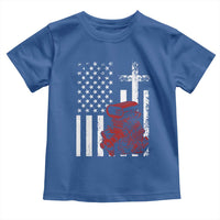 Classic Big Block Blower Toddler T Shirt Patriotic Racing Engine American Flag Christian Cross