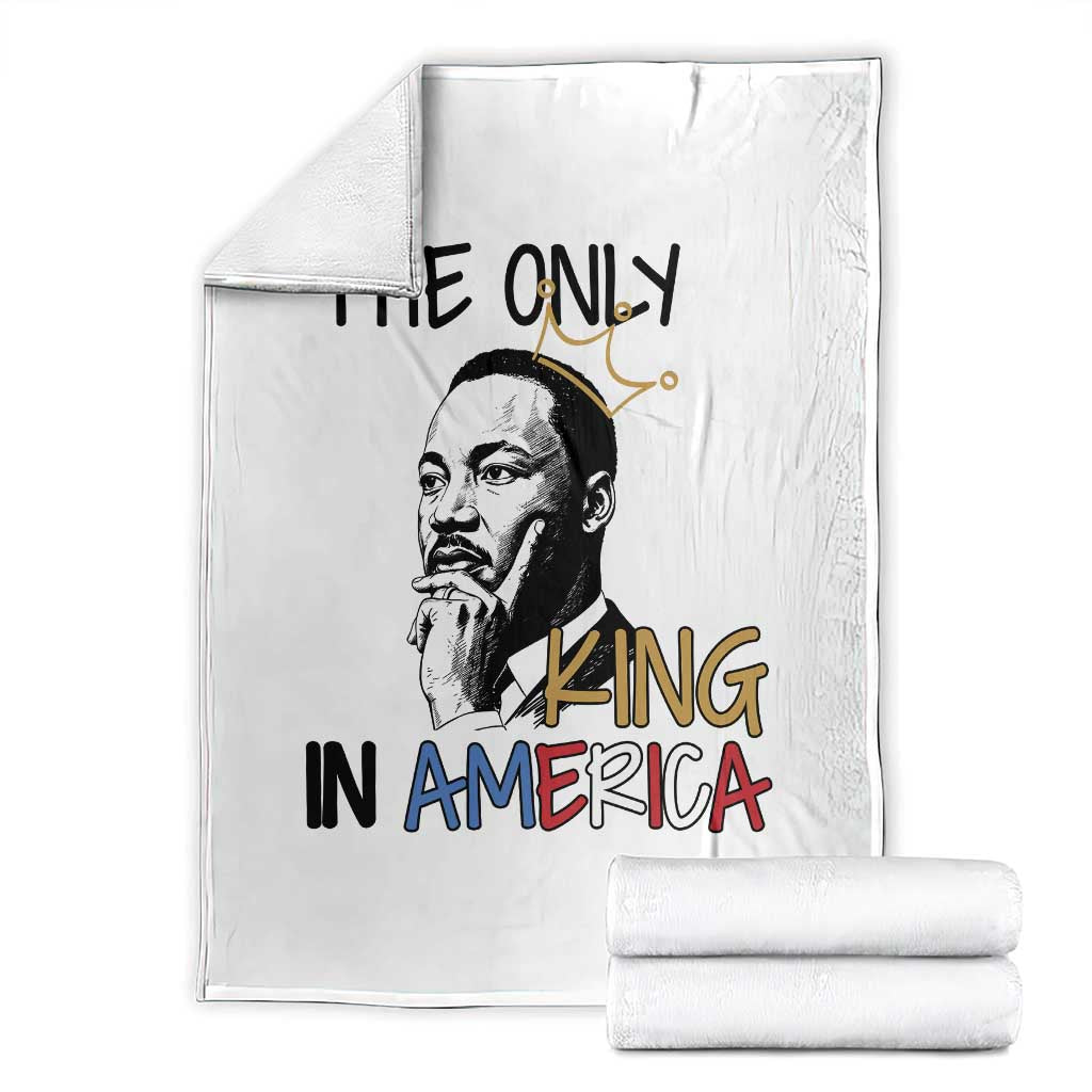 Martin Luther King Jr Throw Blanket The Only King An America - Wonder Print Shop