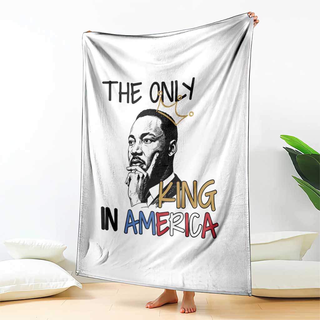 Martin Luther King Jr Throw Blanket The Only King An America - Wonder Print Shop