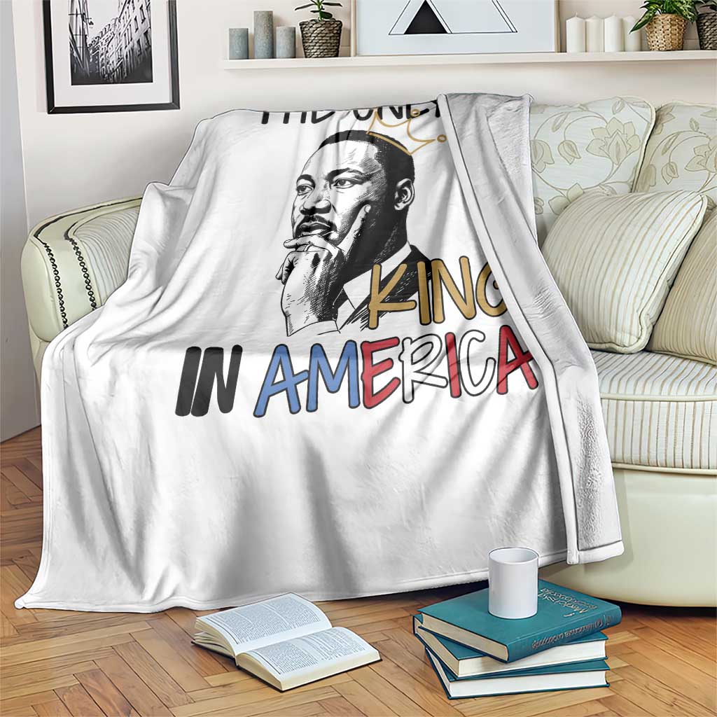 Martin Luther King Jr Throw Blanket The Only King An America - Wonder Print Shop