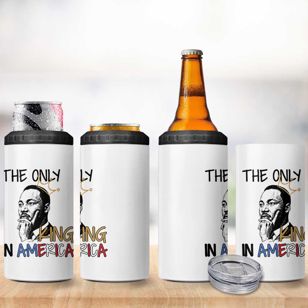 Martin Luther King Jr 4 in 1 Can Cooler Tumbler The Only King An America - Wonder Print Shop