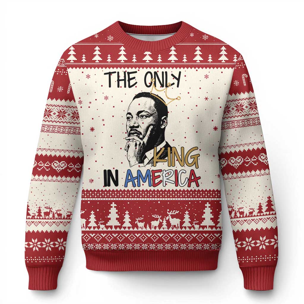 Martin Luther King Jr Ugly Christmas Sweater The Only King An America - Wonder Print Shop