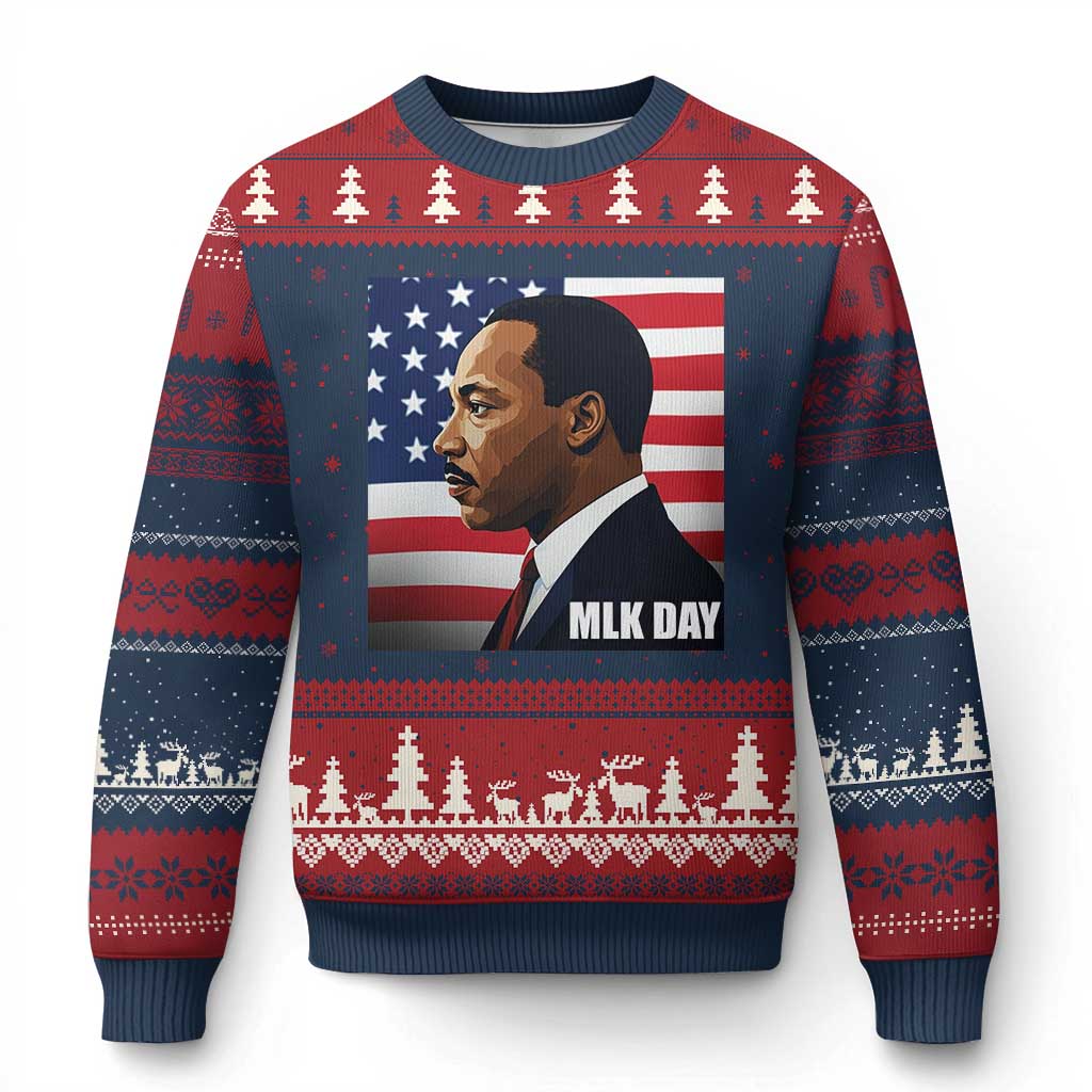 Martin Luther King Jr Ugly Christmas Sweater Human Rights - Wonder Print Shop