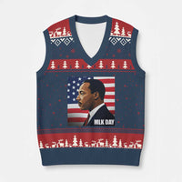 Martin Luther King Jr V-Neck Knit Sweater Vest Human Rights - Wonder Print Shop