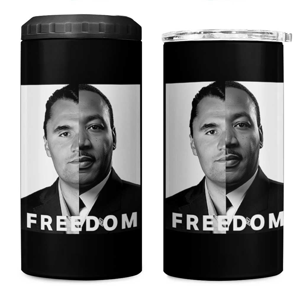 Freedom Charlie Kirk 4 in 1 Can Cooler Tumbler Martin Luther King Jr - Wonder Print Shop