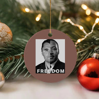 Freedom Charlie Kirk Ceramic Ornament Martin Luther King Jr - Wonder Print Shop