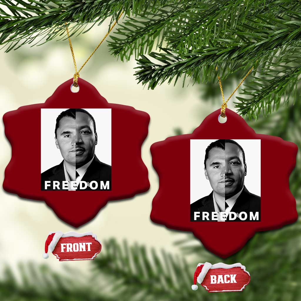 Freedom Charlie Kirk Ceramic Ornament Martin Luther King Jr - Wonder Print Shop