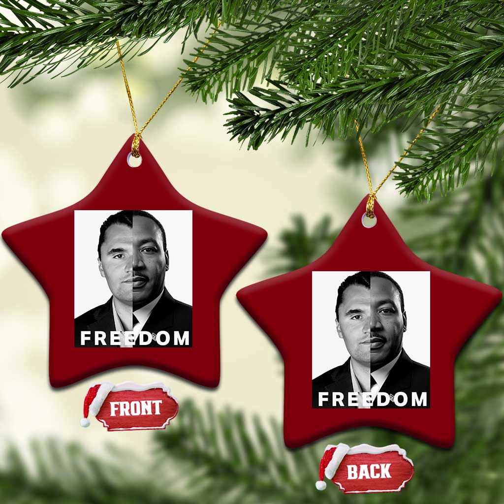 Freedom Charlie Kirk Ceramic Ornament Martin Luther King Jr - Wonder Print Shop