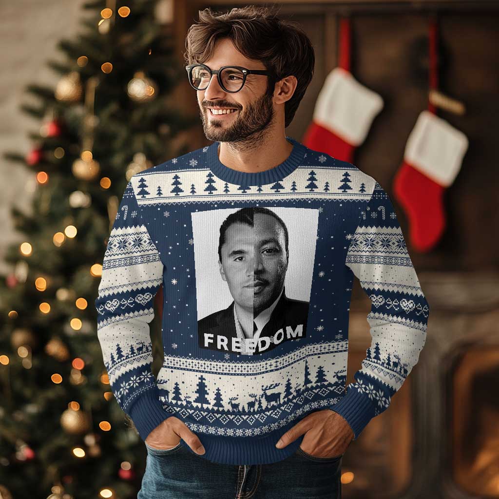Freedom Charlie Kirk Ugly Christmas Sweater Martin Luther King Jr - Wonder Print Shop