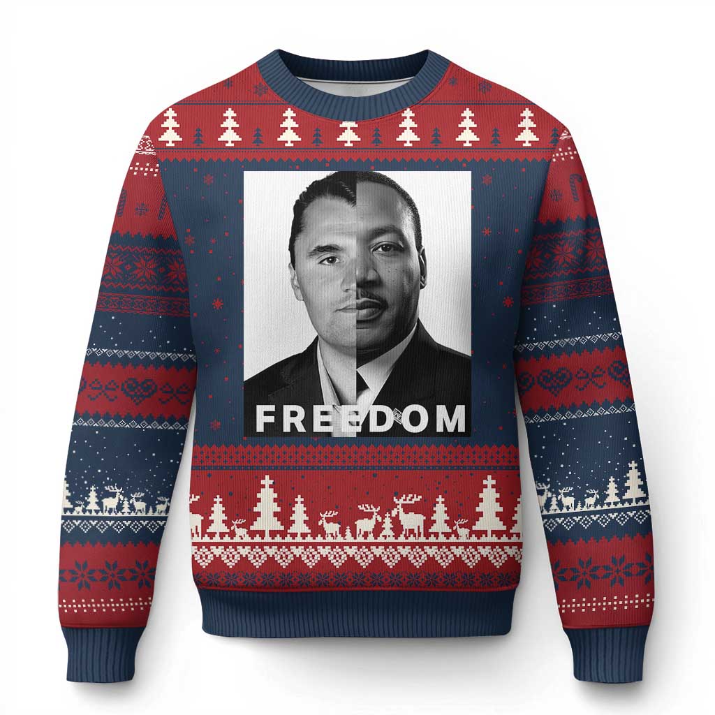 Freedom Charlie Kirk Ugly Christmas Sweater Martin Luther King Jr - Wonder Print Shop