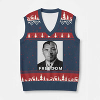 Freedom Charlie Kirk V-Neck Knit Sweater Vest Martin Luther King Jr - Wonder Print Shop
