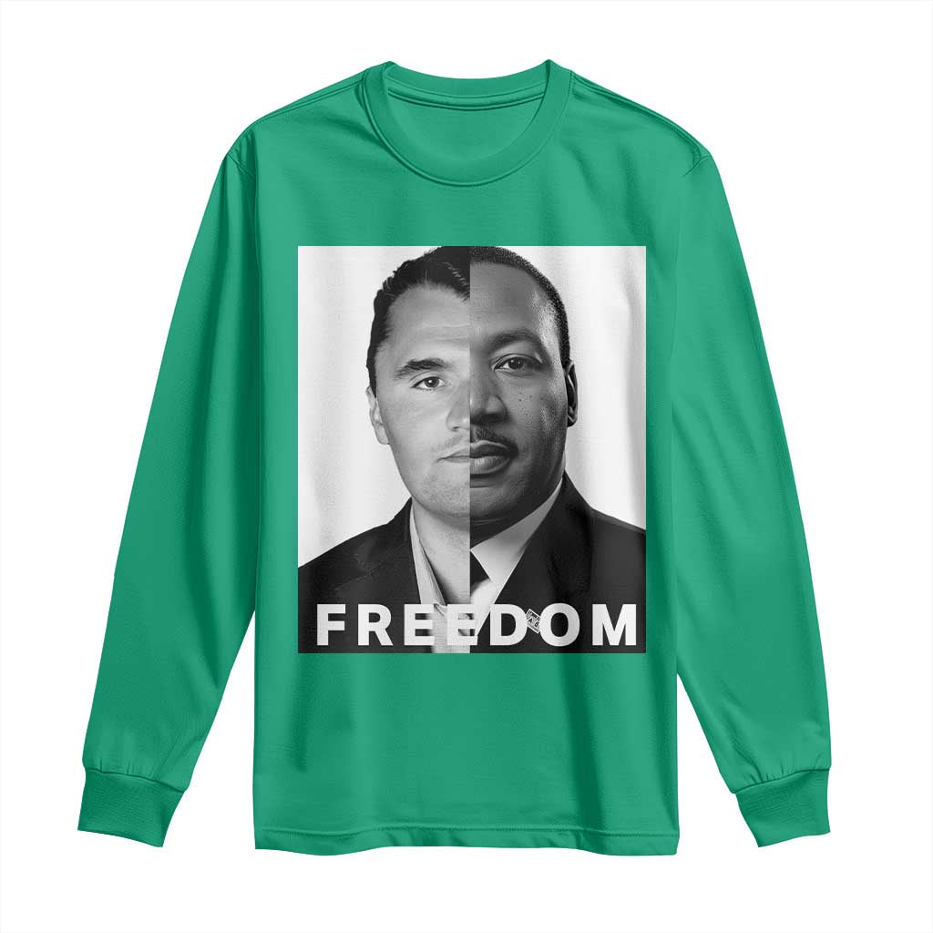 Freedom Charlie Kirk Long Sleeve Shirt Martin Luther King Jr - Wonder Print Shop