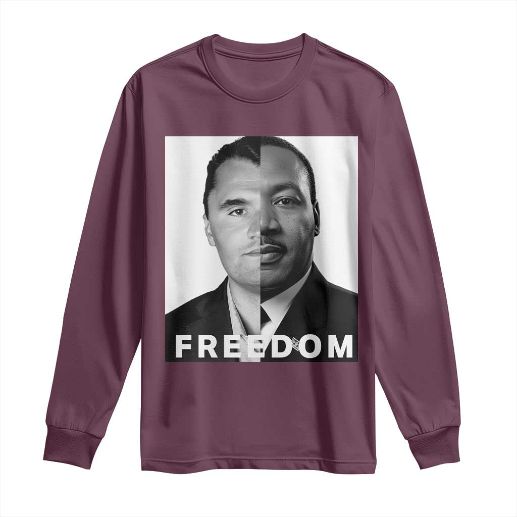Freedom Charlie Kirk Long Sleeve Shirt Martin Luther King Jr - Wonder Print Shop
