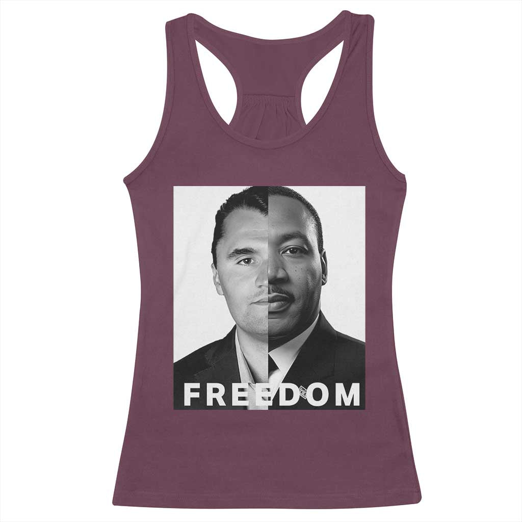 Freedom Charlie Kirk Racerback Tank Top Martin Luther King Jr - Wonder Print Shop