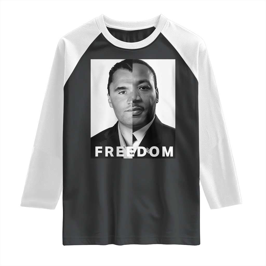 Freedom Charlie Kirk Raglan Shirt Martin Luther King Jr - Wonder Print Shop