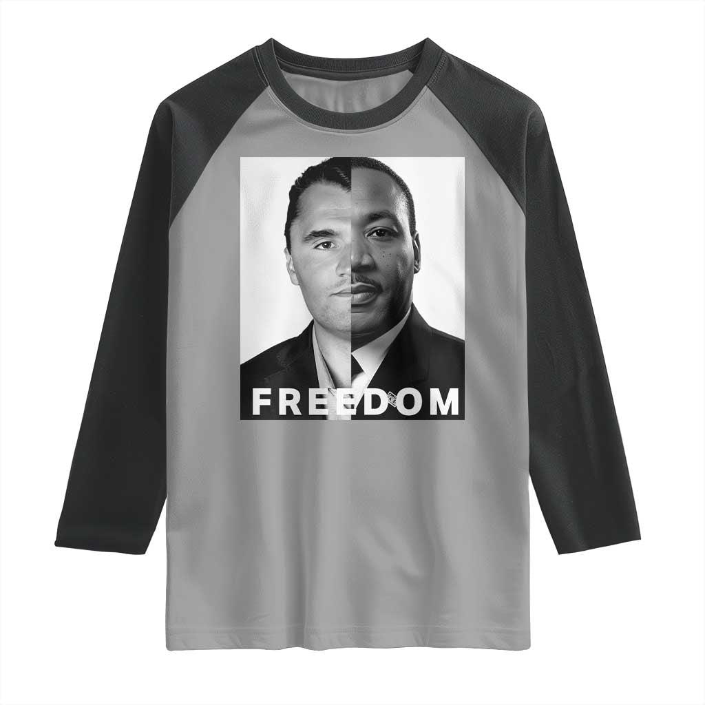 Freedom Charlie Kirk Raglan Shirt Martin Luther King Jr - Wonder Print Shop
