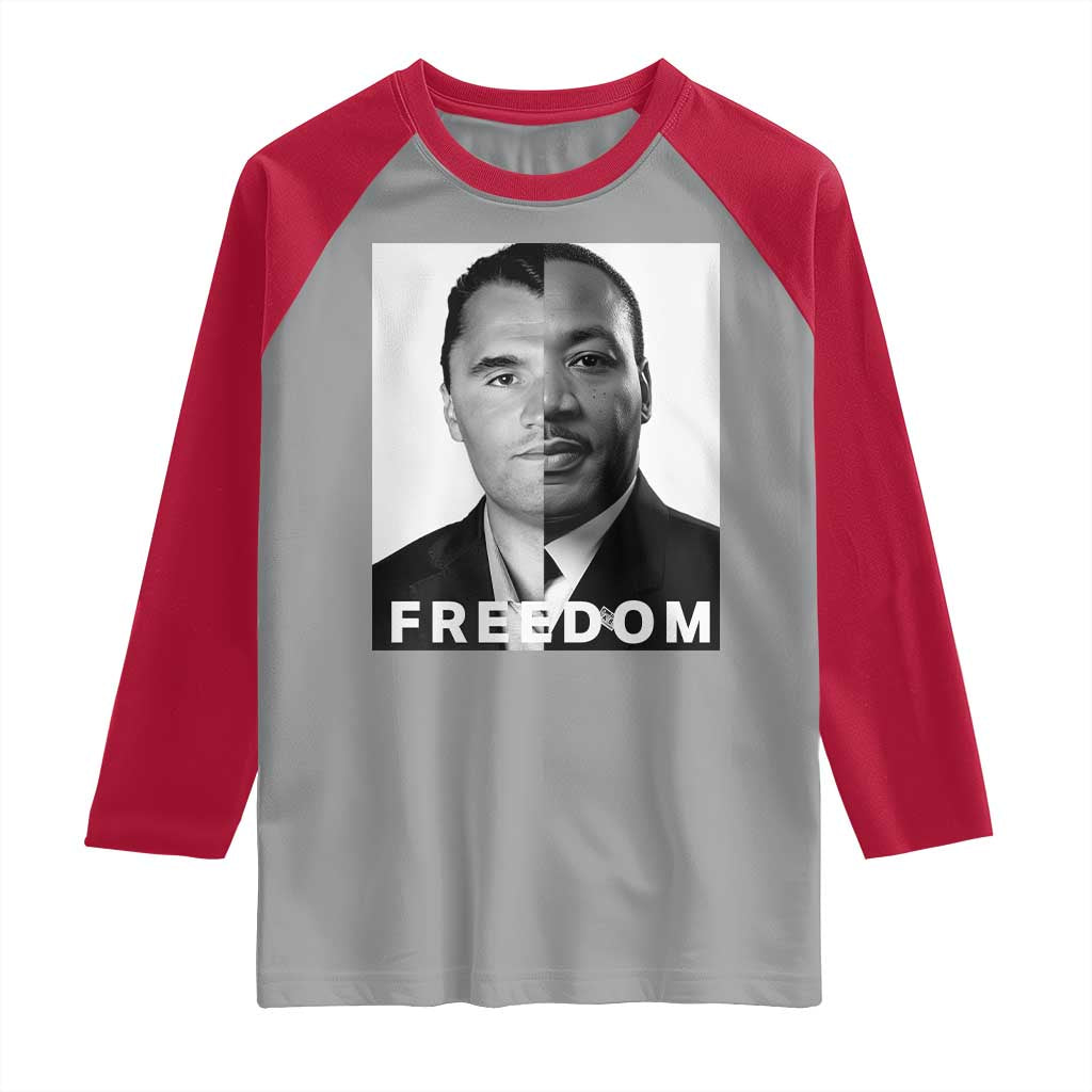 Freedom Charlie Kirk Raglan Shirt Martin Luther King Jr - Wonder Print Shop