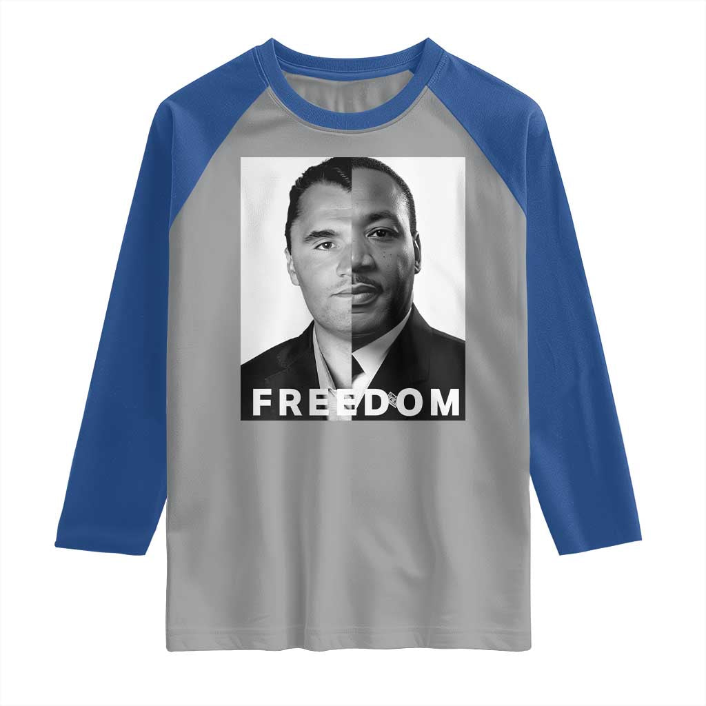 Freedom Charlie Kirk Raglan Shirt Martin Luther King Jr - Wonder Print Shop