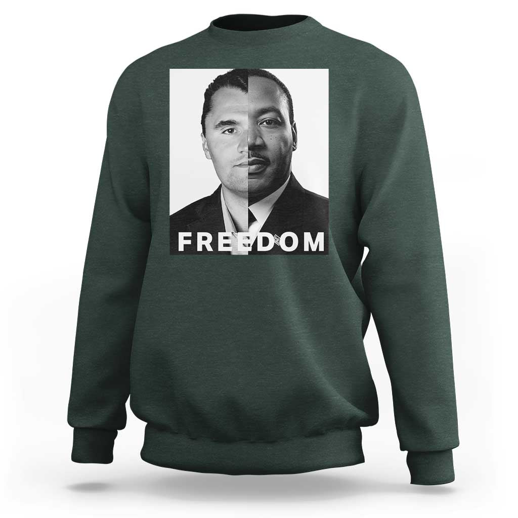 Freedom Charlie Kirk Sweatshirt Martin Luther King Jr - Wonder Print Shop