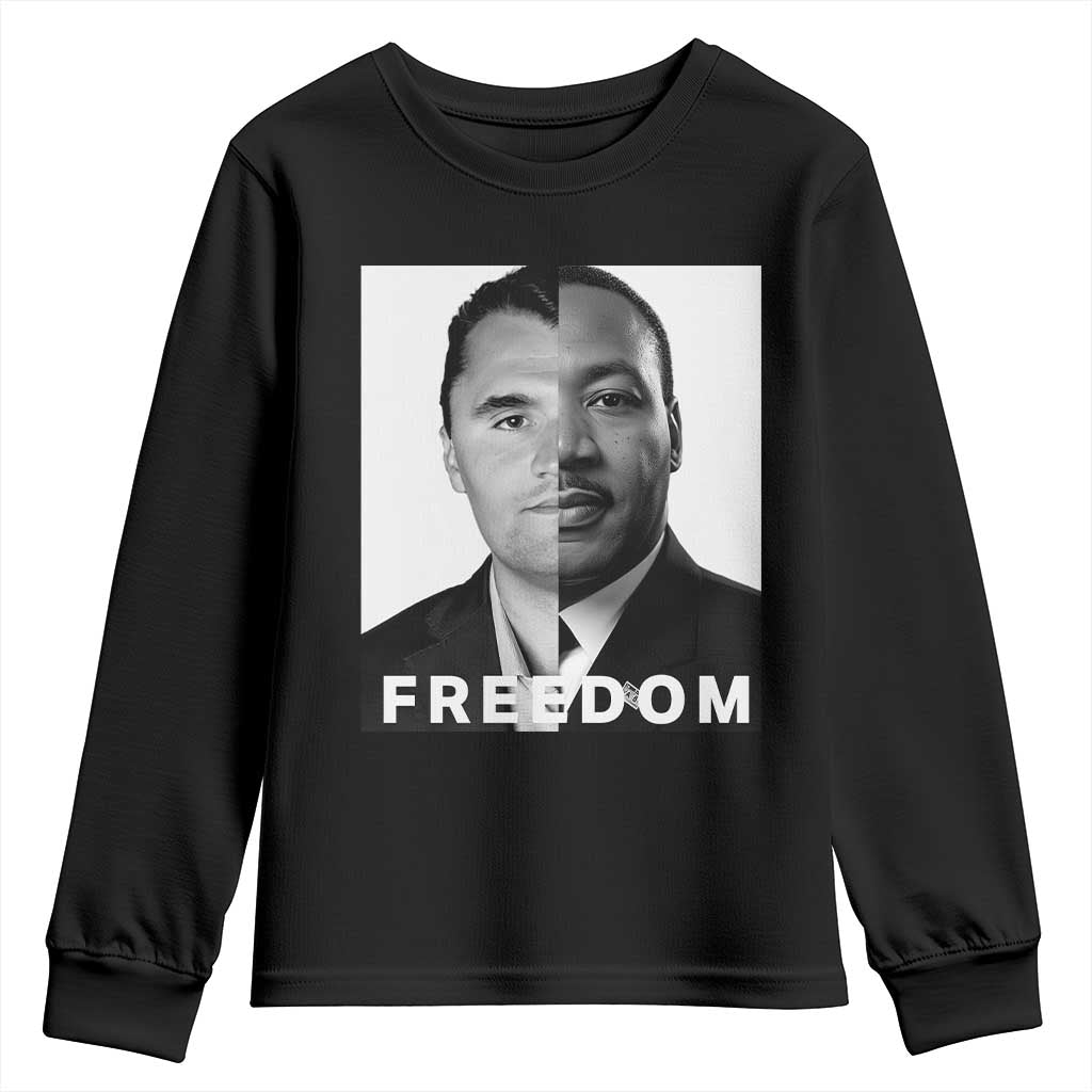 Freedom Charlie Kirk Youth Sweatshirt Martin Luther King Jr - Wonder Print Shop