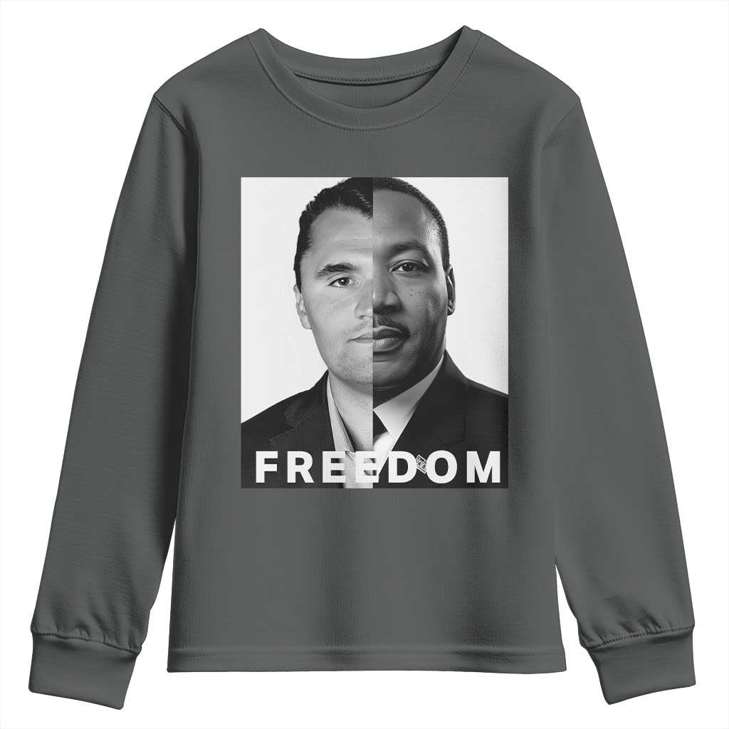 Freedom Charlie Kirk Youth Sweatshirt Martin Luther King Jr - Wonder Print Shop