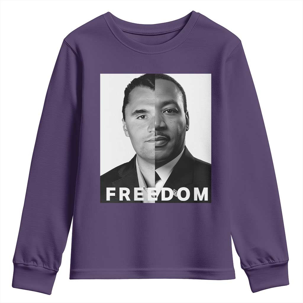 Freedom Charlie Kirk Youth Sweatshirt Martin Luther King Jr - Wonder Print Shop