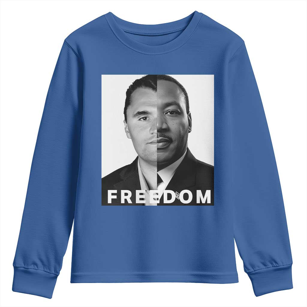 Freedom Charlie Kirk Youth Sweatshirt Martin Luther King Jr - Wonder Print Shop