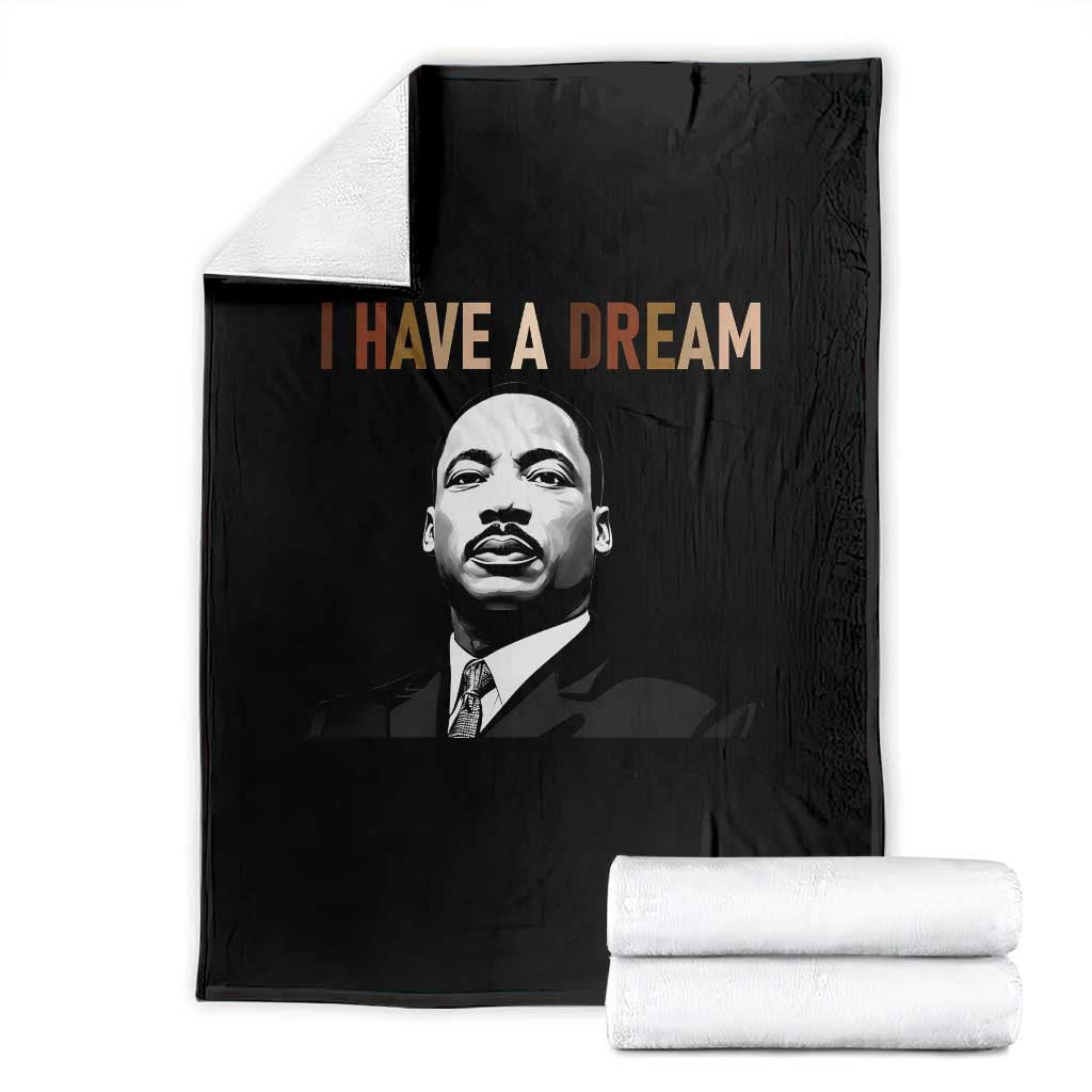 Martin Luther King Jr Throw Blanket I Have a Dream Cool Melanin Black History - Wonder Print Shop