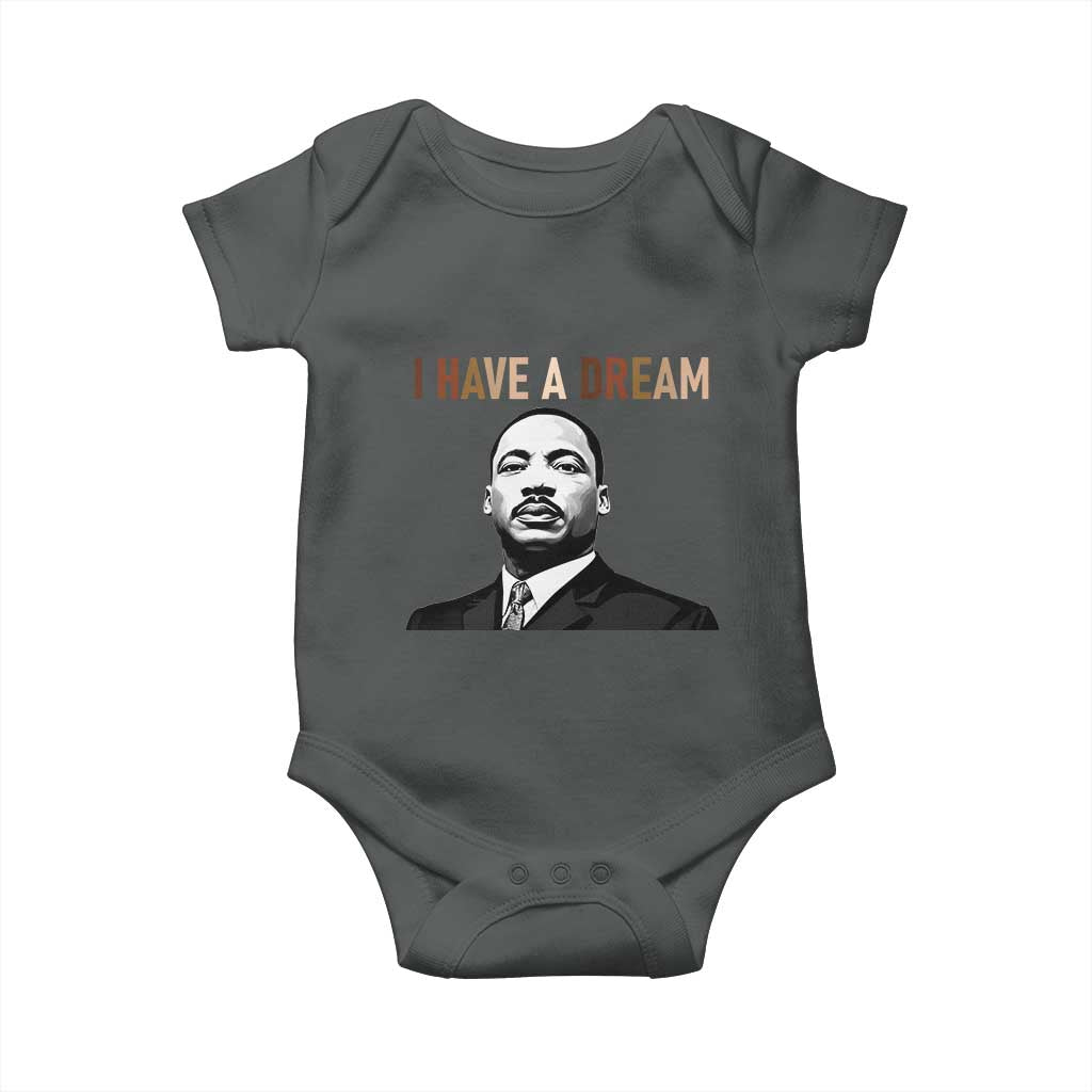 Martin Luther King Jr Baby Onesie I Have a Dream Cool Melanin Black History - Wonder Print Shop
