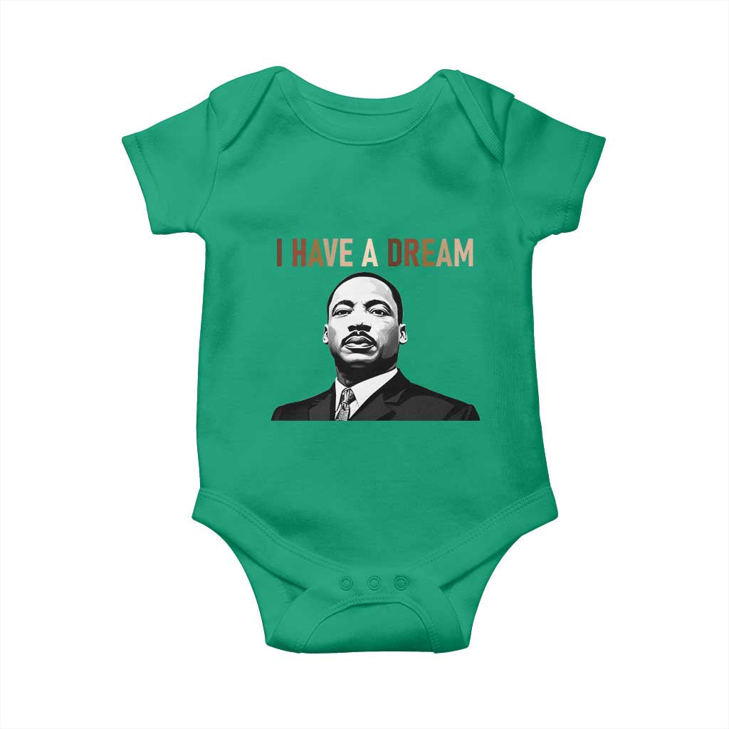 Martin Luther King Jr Baby Onesie I Have a Dream Cool Melanin Black History - Wonder Print Shop