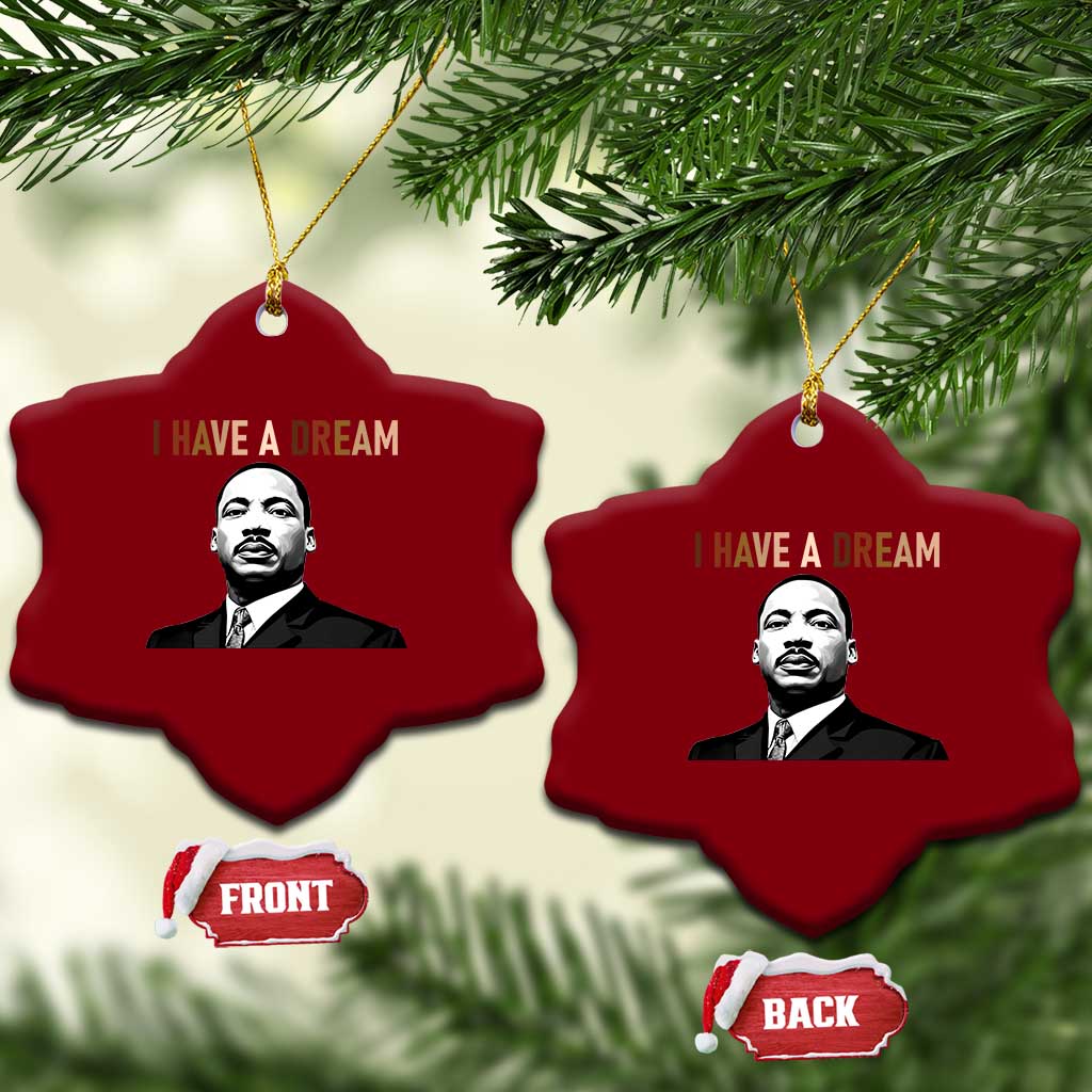 Martin Luther King Jr Ceramic Ornament I Have a Dream Cool Melanin Black History - Wonder Print Shop