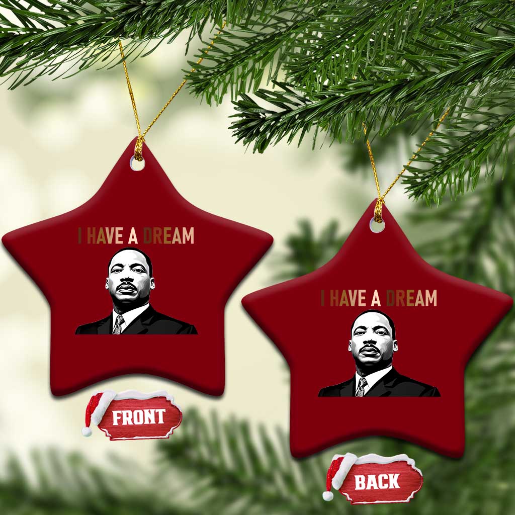 Martin Luther King Jr Ceramic Ornament I Have a Dream Cool Melanin Black History - Wonder Print Shop