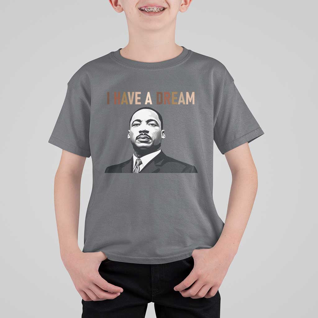 Martin Luther King Jr T Shirt For Kid I Have a Dream Cool Melanin Black History - Wonder Print Shop