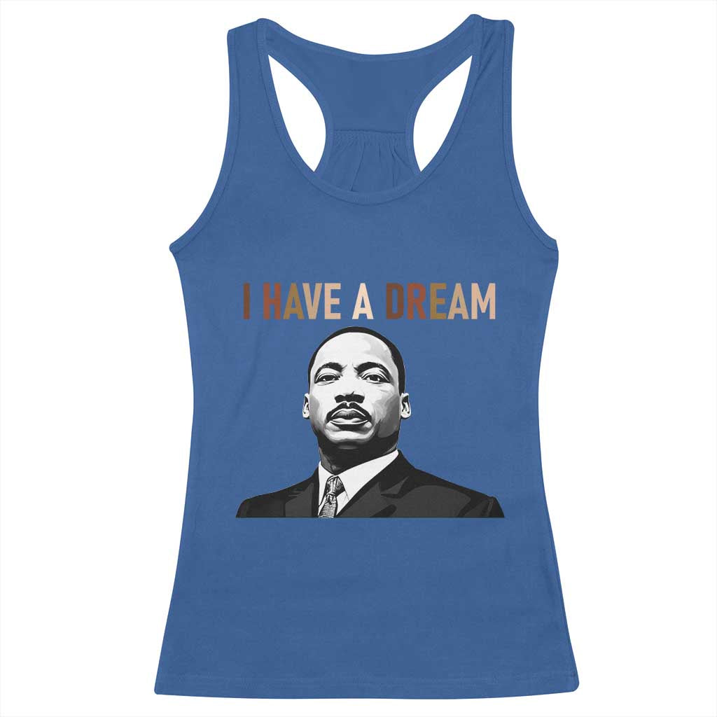 Martin Luther King Jr Racerback Tank Top I Have a Dream Cool Melanin Black History - Wonder Print Shop