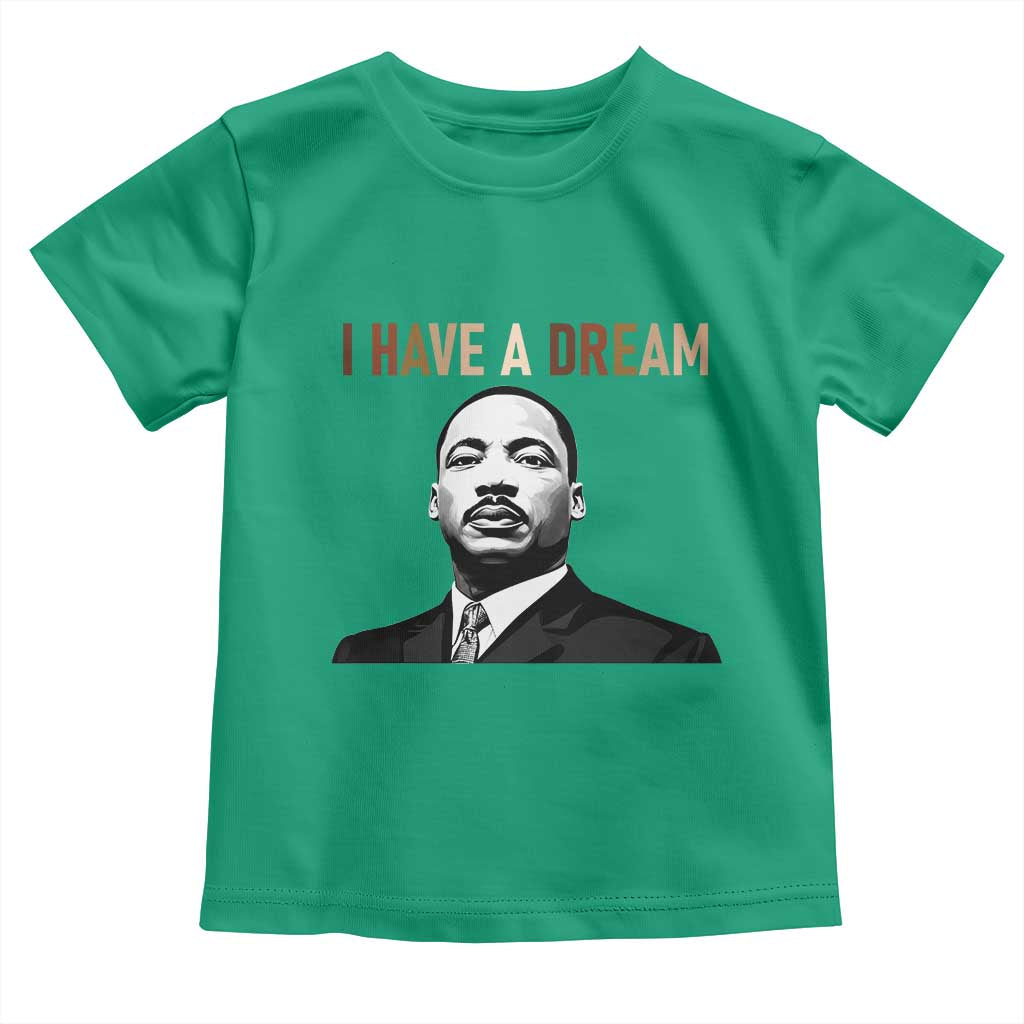 Martin Luther King Jr Toddler T Shirt I Have a Dream Cool Melanin Black History - Wonder Print Shop