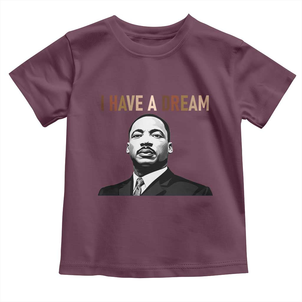 Martin Luther King Jr Toddler T Shirt I Have a Dream Cool Melanin Black History - Wonder Print Shop