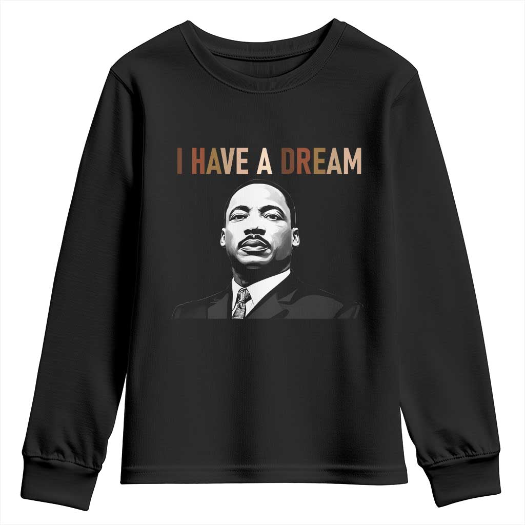 Martin Luther King Jr Youth Sweatshirt I Have a Dream Cool Melanin Black History - Wonder Print Shop