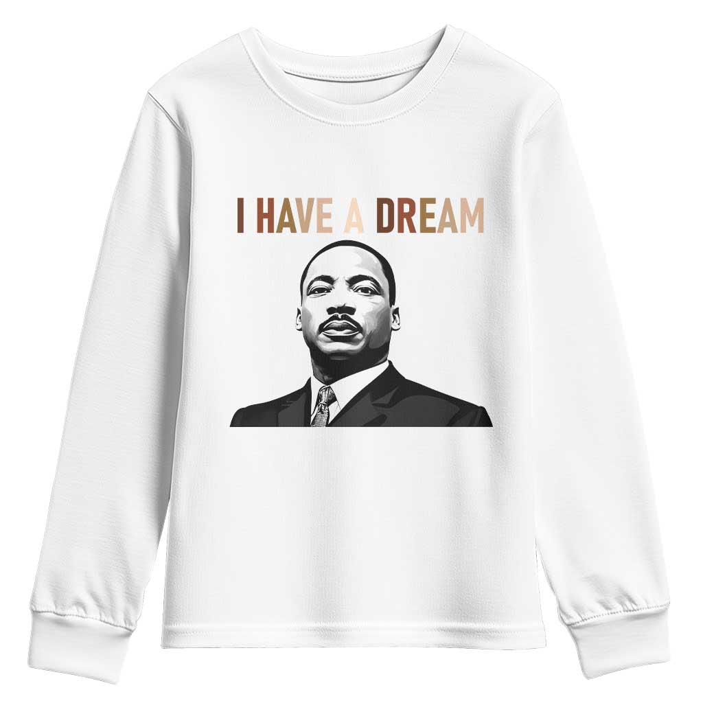 Martin Luther King Jr Youth Sweatshirt I Have a Dream Cool Melanin Black History - Wonder Print Shop