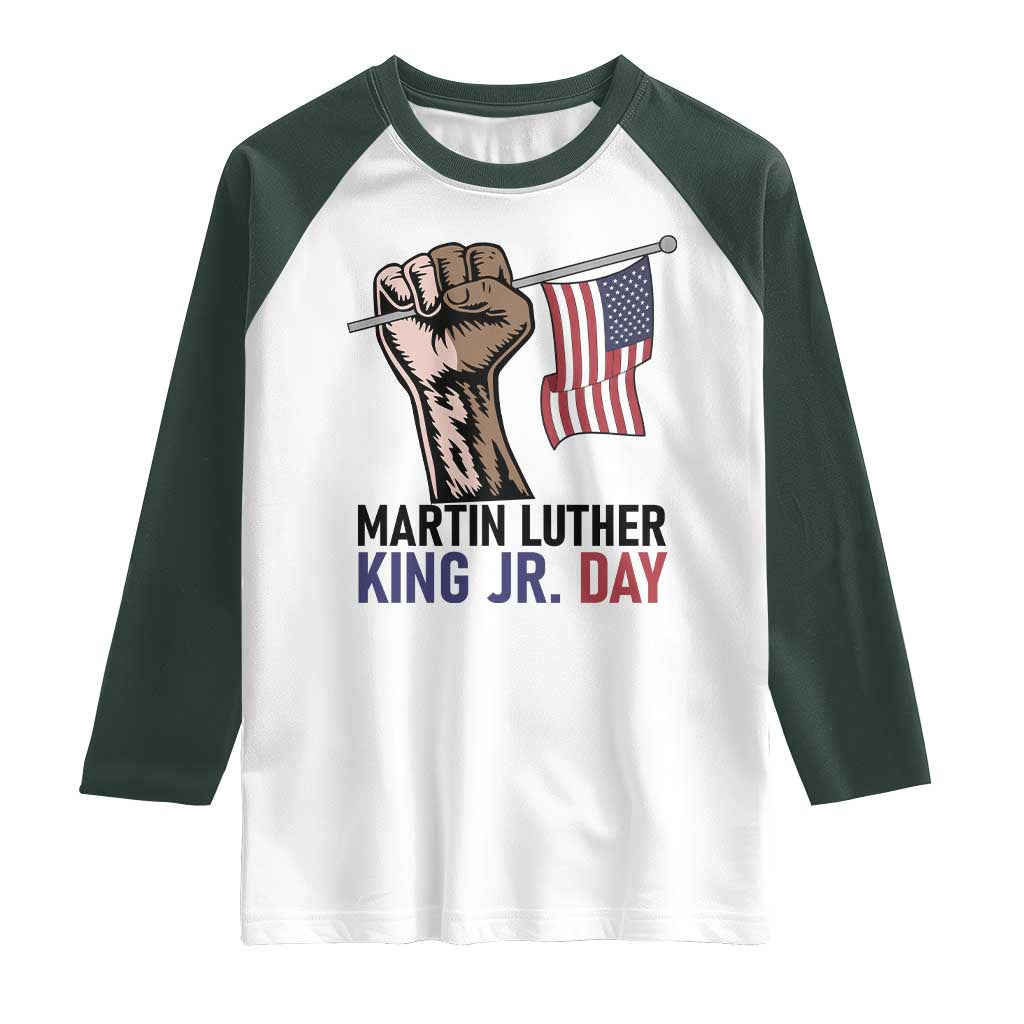 Martin Luther King Jr Raglan Shirt Black History Month - Wonder Print Shop
