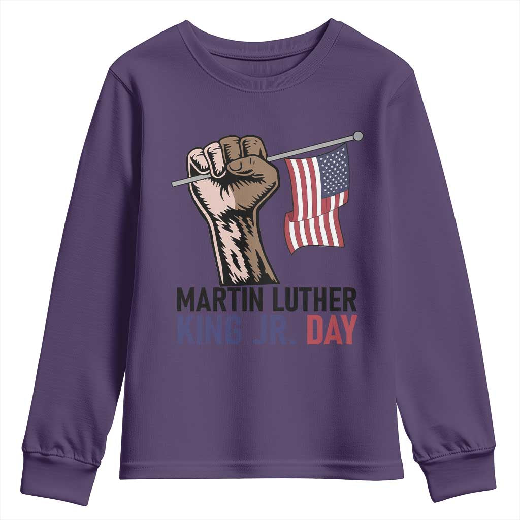 Martin Luther King Jr Youth Sweatshirt Black History Month - Wonder Print Shop