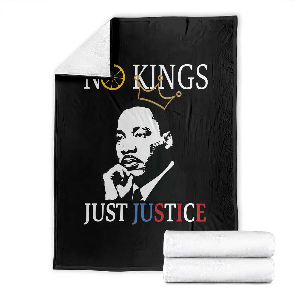Martin Luther King Jr Throw Blanket No Kings Just Justice - Wonder Print Shop